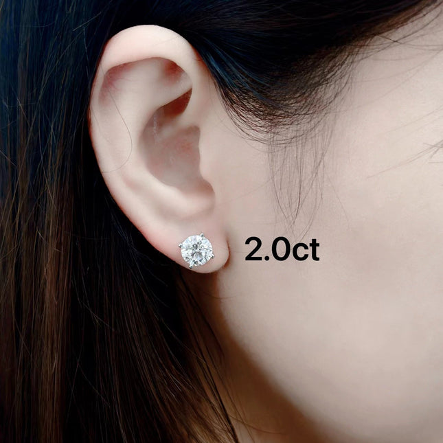 GJ Classic Diamond Stud Earrings (＞4 ct. tw.) Gemmy Jammy