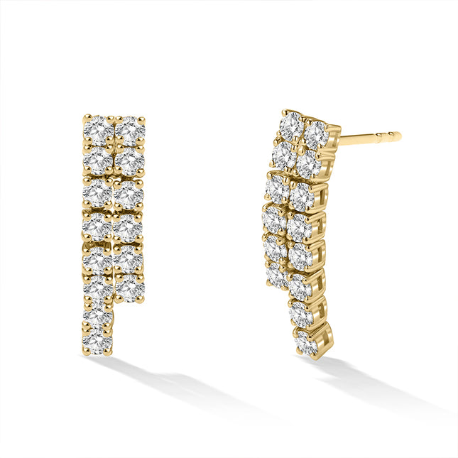 Shiny I Lab-grown Diamond Drop Earrings in 14k yellow gold