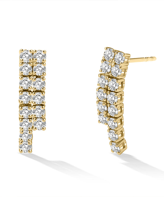 Shiny I Lab-grown Diamond Drop Earrings in 14k yellow gold