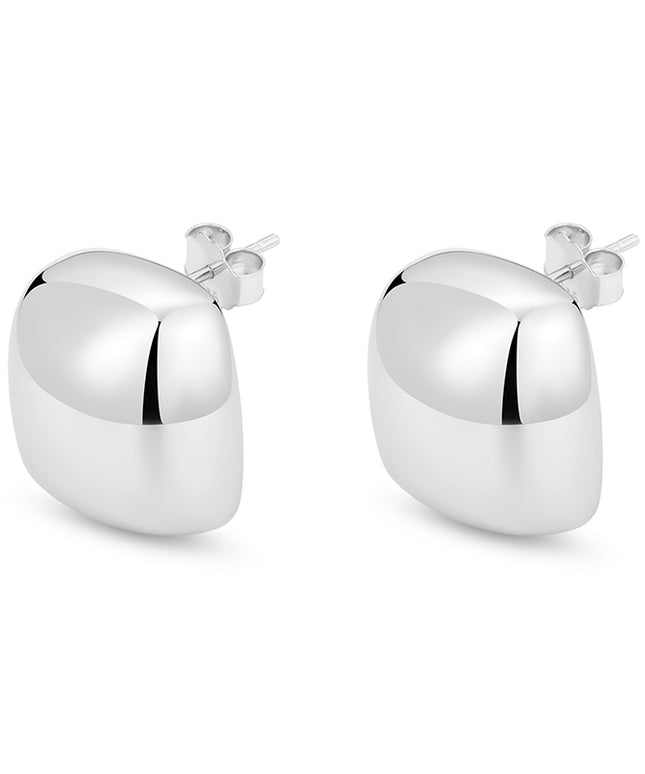 Mirror Side Dome Earrings