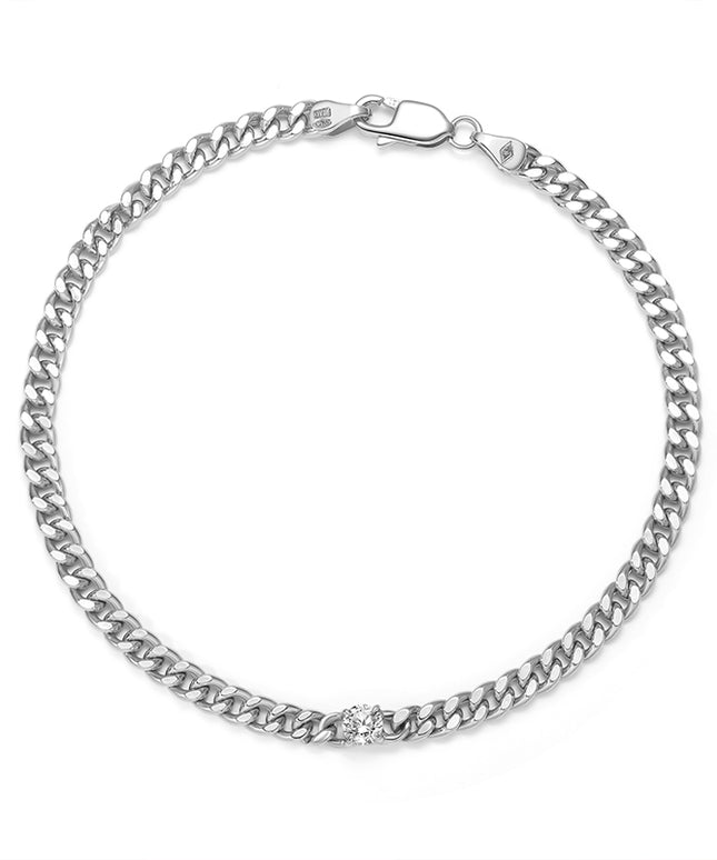 GJ Classic Round Lab-grown Diamond Cuban Chain Necklace