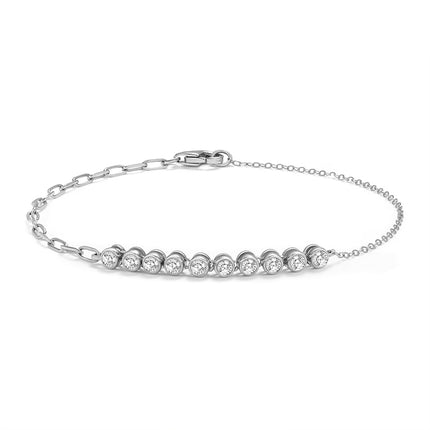 Bubble Bezel-Set Lab Diamond Bracelet