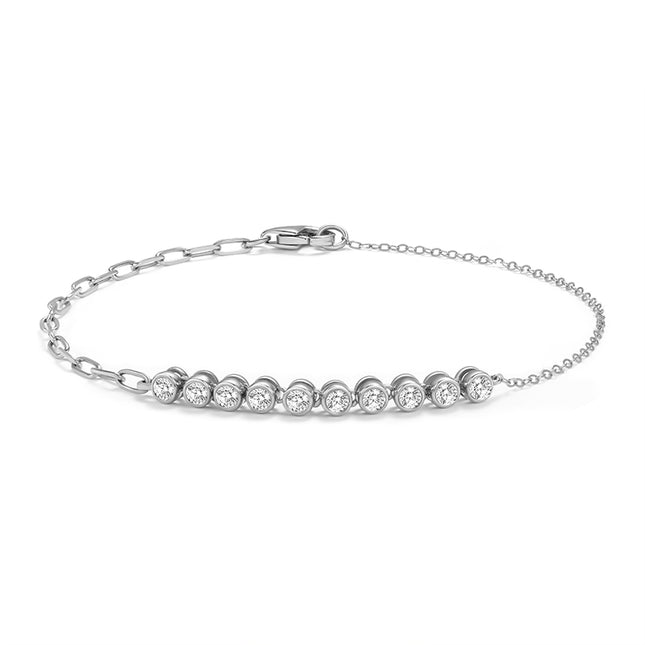 Bubble Bezel-Set Lab Diamond Bracelet