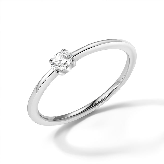 GJ Classic Oval Lab-grown Diamond Ring in 14k white gold