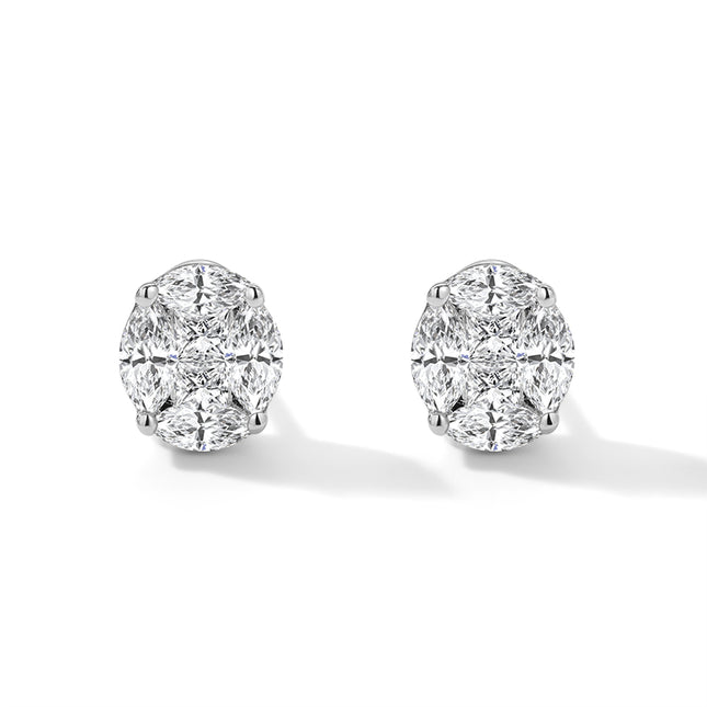 Luxe Oval Brilliant Lab-Grown Diamond Stud Earrings