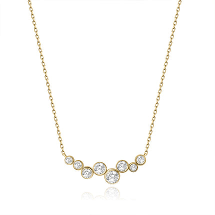 Bubble Bezel-Set Lab Diamond Necklace