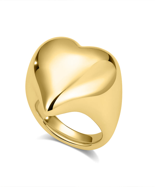 Gemmy Jammy Big Heart Dome Ring