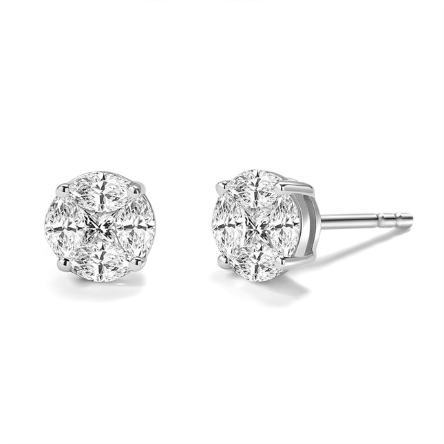 Luxe Round Brilliant Lab-Grown Diamond Stud Earring