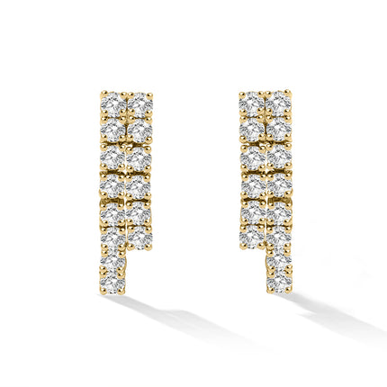 Shiny I Lab-grown Diamond Drop Earrings in 14k yellow gold