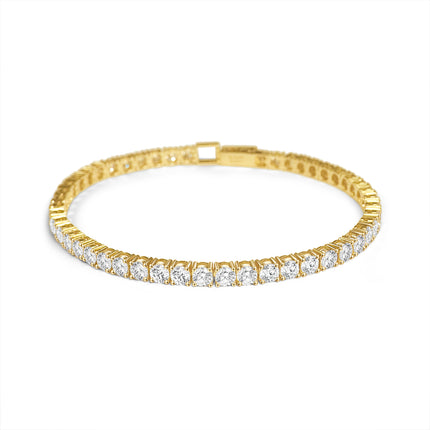 4.4 Carat Round Lab Created Diamond Four Prong Box Tennis Bracelet