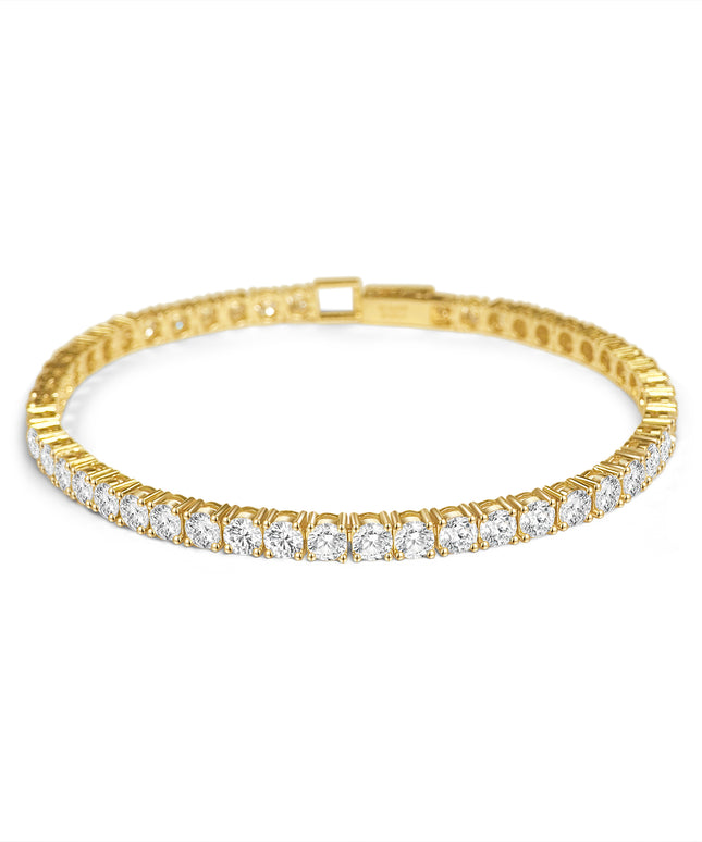 4.4 Carat Round Lab Created Diamond Four Prong Box Tennis Bracelet