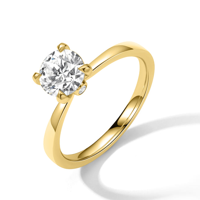 GJ Engagement Round Brilliant Diamond Ring