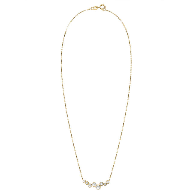 Bubble Bezel-Set Lab Diamond Necklace