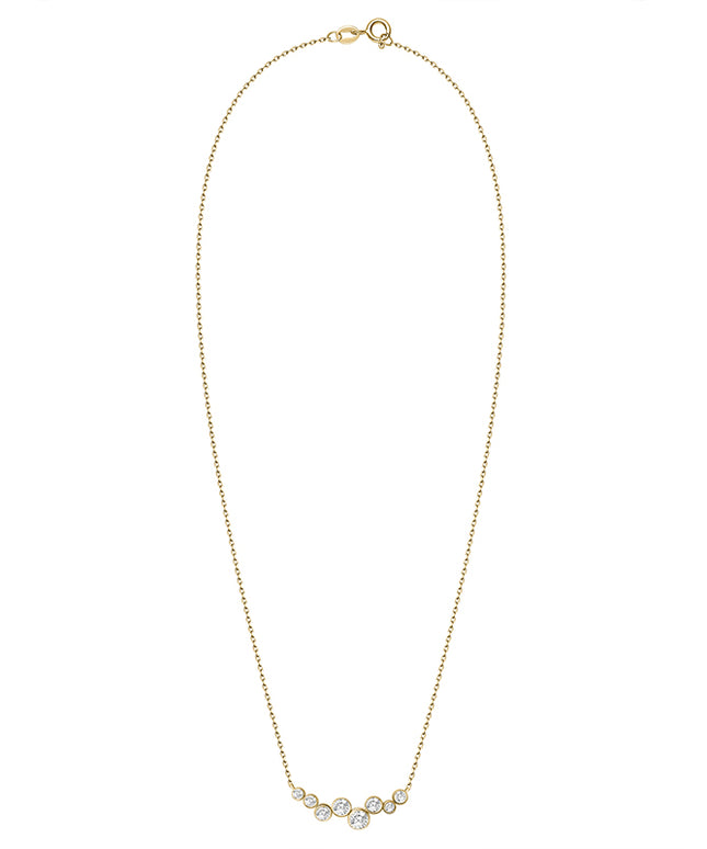 Bubble Bezel-Set Lab Diamond Necklace