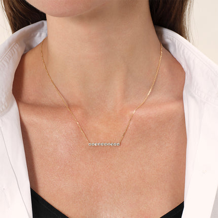 Shiny I Lab-grown Diamond Bar Necklace