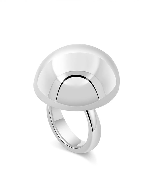 The Bean Sculpture Dome Ring in Sterling Silver