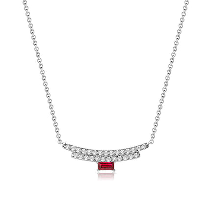 Terzetto Ruby Diamond Necklace