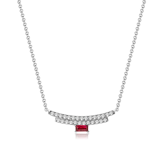 Terzetto Ruby Diamond Necklace