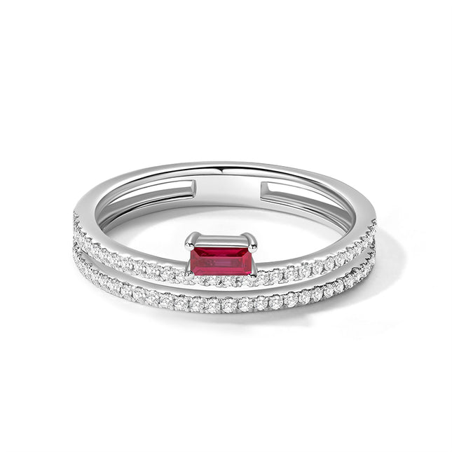 Terzetto Ruby Diamond Ring