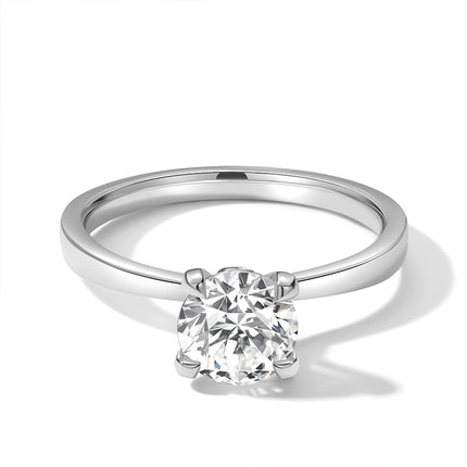 GJ Engagement Round Brilliant Diamond Ring White Gold