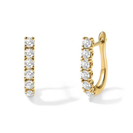 GJ Classic Lab-Grown Diamond U Hoop Earrings in 14k yellow gold