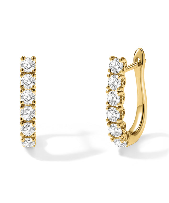 GJ Classic Lab-Grown Diamond U Hoop Earrings in 14k yellow gold