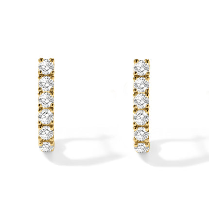 GJ Classic Lab-Grown Diamond U Hoop Earrings in 14k yellow gold