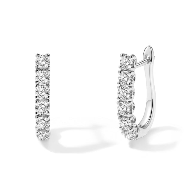 GJ Classic Lab-Grown Diamond U Hoop Earrings in 14k white gold