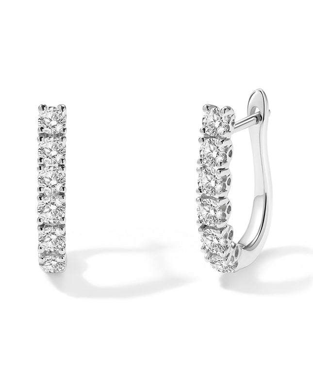 GJ Classic Lab-Grown Diamond U Hoop Earrings in 14k white gold