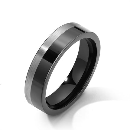 Signature Ring Sleek Black Tungsten Wedding Band